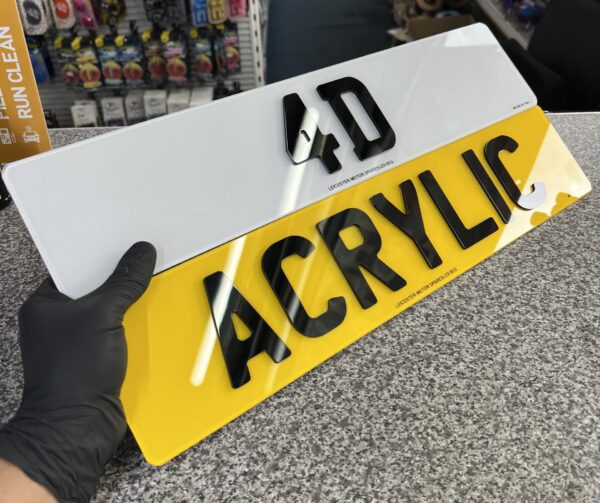 4D Acrylic Number Plates