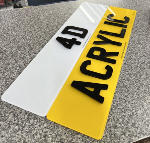 4D Acrylic Number Plates - Image 2