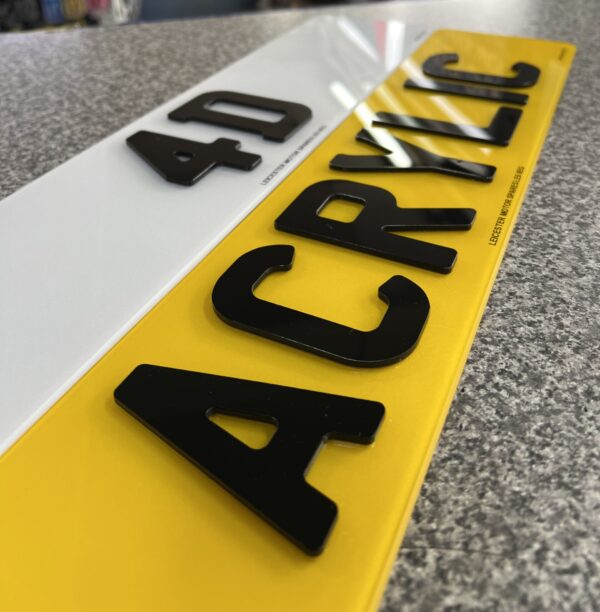 4D Acrylic Number Plates - Image 3