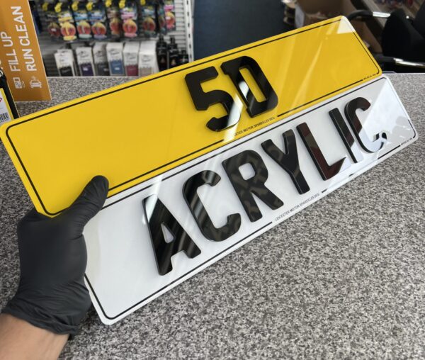 5D Acrylic Number Plates