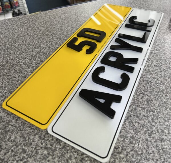 5D Acrylic Number Plates - Image 2
