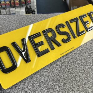Oversized Rear Number Plate