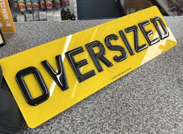 Oversized Rear Number Plate