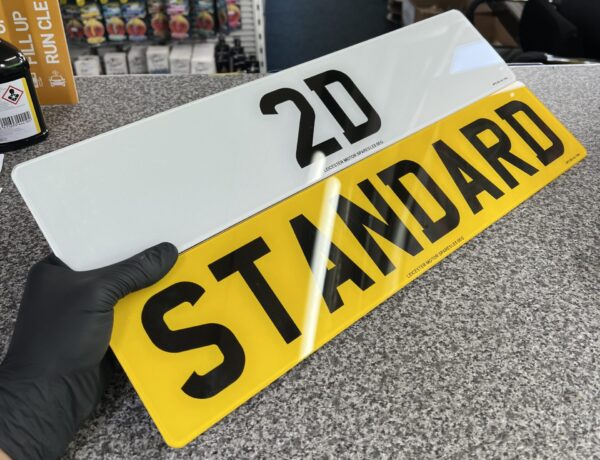 2D Standard Number Plates