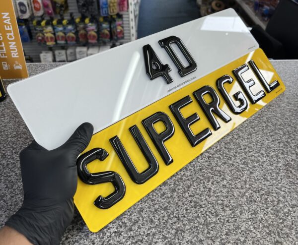 4D Supergel Number Plates