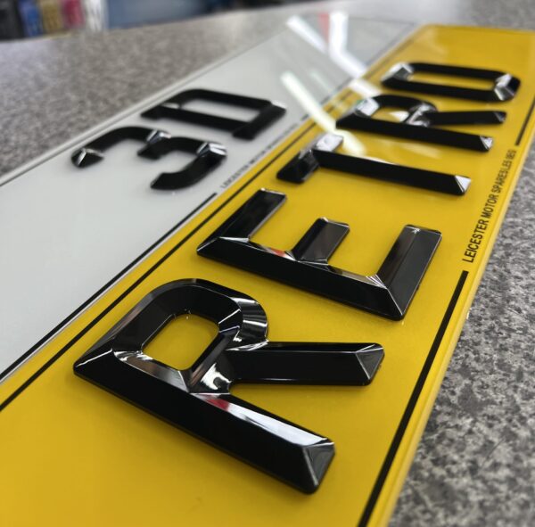 3D Retro Bevelled Number Plates - Image 3