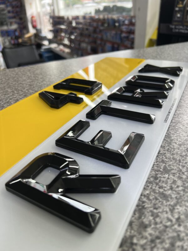 4D Retro X Bevelled Number Plates - Image 3